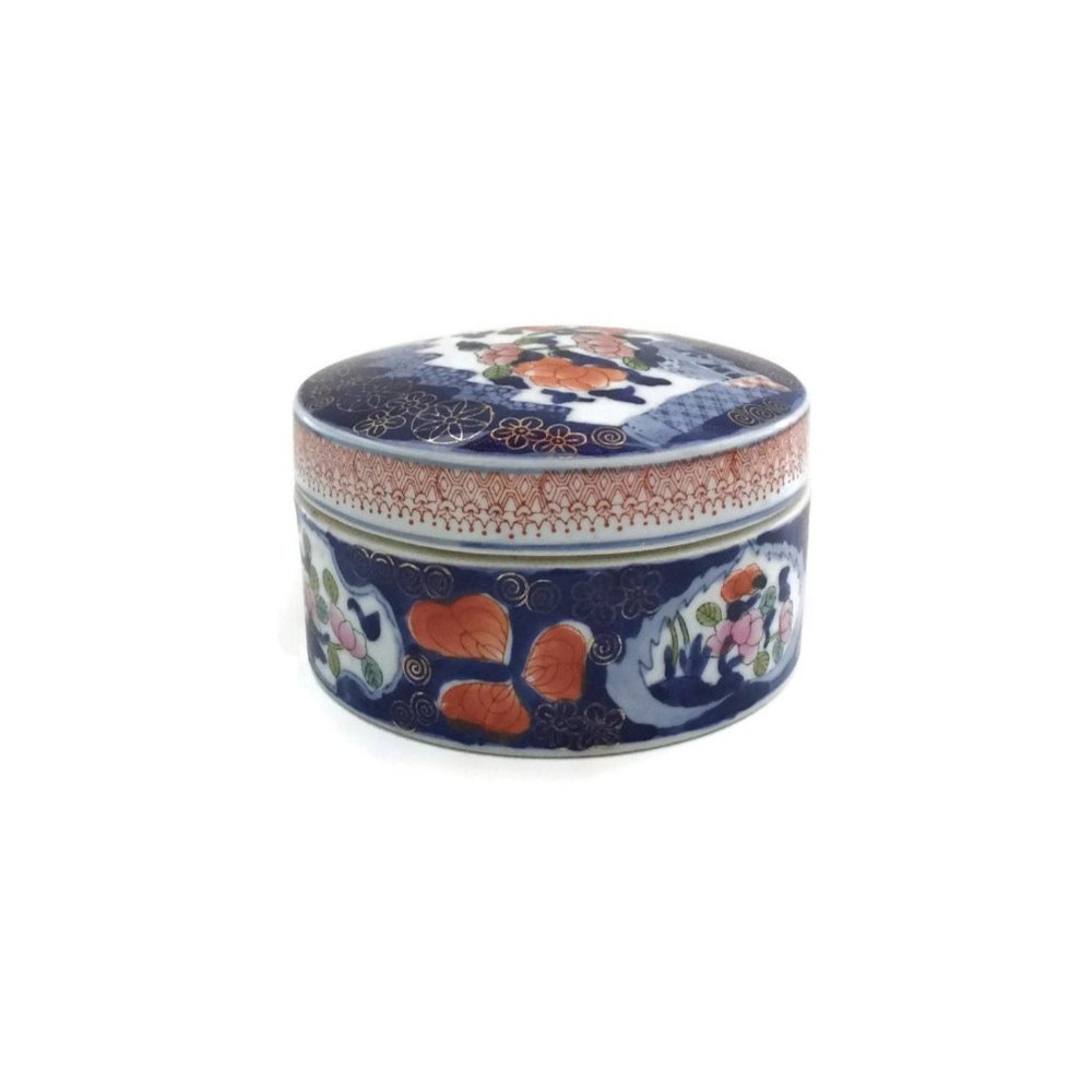 Chinese Stoneware Lidded Dish, Vintage Asian Ceram
